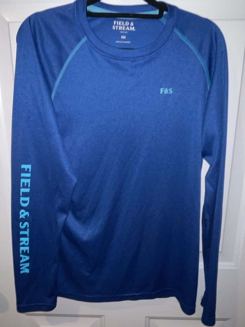 Field & Stream Long Sleeve Performance Shirt Size SM Blue Athletic Top